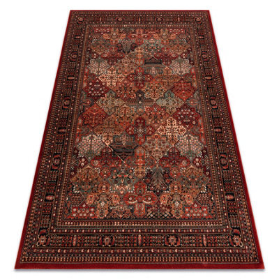 RugsX Wool Carpet Kashqai 4309 300 Oriental, Frame Claret   67X130 Cm - image 1
