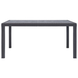 Berkfield Garden Table Brown 150X90X72 Cm Plastic Rattan Look - thumbnail 2