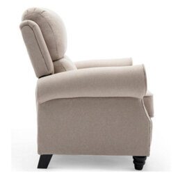 More4Homes Duxford Fabric Pushback Recliner Armchair Sofa Occasional Chair Cinema (Beige) - thumbnail 3