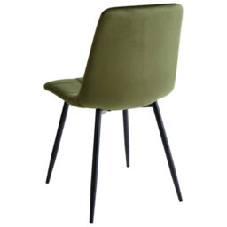 Beliani Set Of 4 Dining Chairs Powell Velvet Olive Green - thumbnail 6