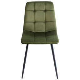Beliani Set Of 4 Dining Chairs Powell Velvet Olive Green - thumbnail 5