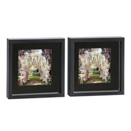 "Nicola Spring 10 X 10"" Photo Frames - Black/black Mount - 3D Picture Frame Box Portrait Display Case (6 X 6"" Mount) Set Of 2" - thumbnail 1