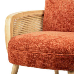 Nordlys Terracotta Cane Lounge Chair Countryside Style Living Room - thumbnail 7