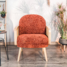 Nordlys Terracotta Cane Lounge Chair Countryside Style Living Room - thumbnail 5