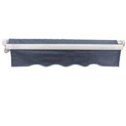 Sundaze 3.5 X 2.5M Manual Awning Retractable Garden Patio Canopy Sun Shade Shelter With Fittings And Crank Handle Blue - thumbnail 2
