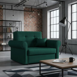 Viva I Silver Sofa Bed For Living Room Polyurethane Foam Wave Spring Metal Legs Bedding Storage 116X85X98Cm Green