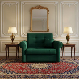 Viva I Silver Sofa Bed For Living Room Polyurethane Foam Wave Spring Metal Legs Bedding Storage 116X85X98Cm Green - thumbnail 2