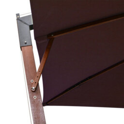 Walplus Hanging Garden Parasol With Pole Bordeaux Red 3X3 M Solid Fir Wood - thumbnail 5