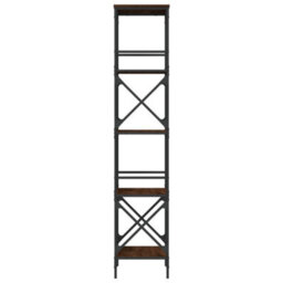 Berkfield Bookcase 5-Tier Brown Oak 59X35X171 Cm Engineered Wood - thumbnail 5