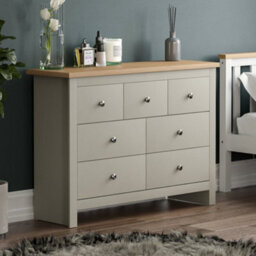 Lassic Vida Designs Arlington Grey 4+3 Drawer Chest (H)810mm (W)1115mm (D)350mm - thumbnail 1