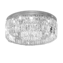 Luminosa Lighting Luminosa Prisma Designer Crystal Ceiling Light Polished Chrome, 12X G9 - thumbnail 1
