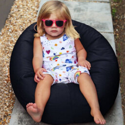rucomfy Beanbags Rucomfy Indoor Or Outdoor Kids Water Resistant Navy Small Classic Beanbag - thumbnail 1