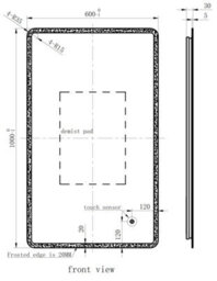Affine Rectangle Led Bathroom Mirror Large Backlit Touch Demister Pad Mains 600X1000mm - thumbnail 4