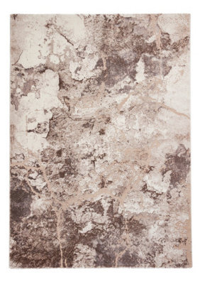 Beige/silver Abstract Rug, 1Cm Thick Abstract Rug, Modern Stain-Resistant Rug For Bedroom, & Dining Room-120Cm X 170Cm - image 1