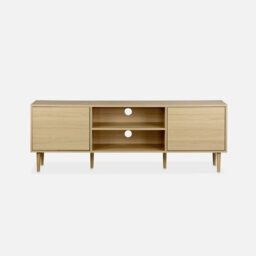 Sweeek - 160Cm Tv Unit Wooden Effect 2 Doors  Mika Natural 160X40X56 Cm - thumbnail 6