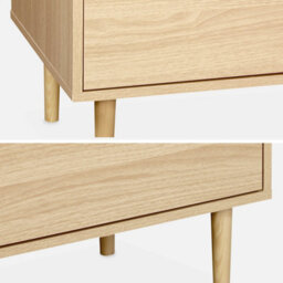 Sweeek - 160Cm Tv Unit Wooden Effect 2 Doors  Mika Natural 160X40X56 Cm - thumbnail 3