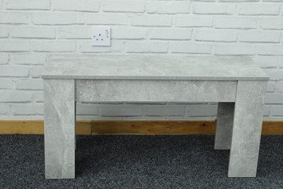 Kosy Koala Set Of 2 Grey Dining Benches Modern Mdf Stone Effect Kitchen - image 1