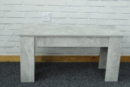 Kosy Koala Set Of 2 Grey Dining Benches Modern Mdf Stone Effect Kitchen