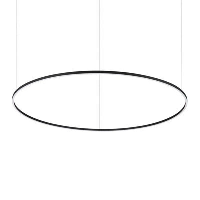 Ideal Lux Oracle Slim 150Cm Dali Dimmable 4000K Round Integrated Led Pendant Ceiling Light Black