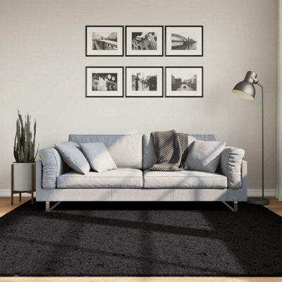 Berkfield Rug Oviedo Short Pile Black 200X200 Cm - image 1