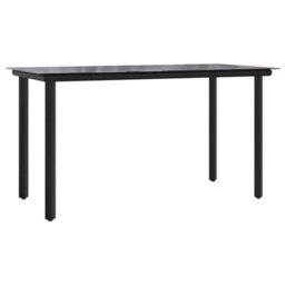 Walplus 7 Piece Garden Dining Set Black Textilene And Steel - thumbnail 6