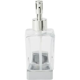 GoodHome Alessano Silver Effect Glass & Steel Wall-Mounted Soap Dispenser - thumbnail 2
