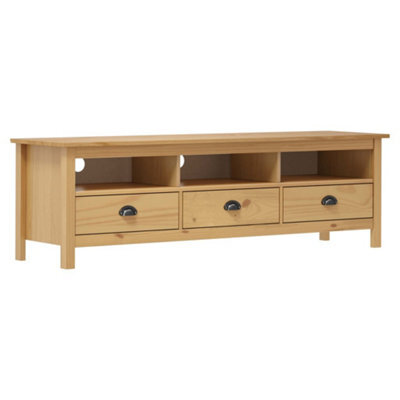 Walplus Tv Cabinet Hill Honey Brown 158X40X47 Cm Solid Pine Wood - image 1