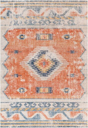 Livabliss Huntington Beach-Global Orange Blue Beige In- & Outdoor Rug 200 X 275 Cm Easy Care, Non Shedding