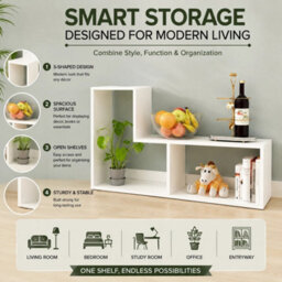 Modern Bookcase Rack Display Storage Home Office Study - thumbnail 4