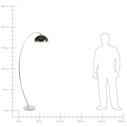 Beliani Aura Arc Floor Lamp 188Cm Gold Arc With Chrome Leg - - thumbnail 8