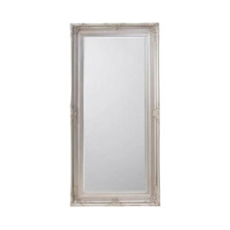 Xample Gallery Hampshire Silver Leaner Mirror, 84X170Cm, Ornate Baroque Frame, Portrait Or Landscape, Hand Silver Leaf Finish - thumbnail 6