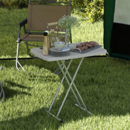 Outsunny Folding Coffee Table, Height Adjustable Picnic Table, White - thumbnail 8