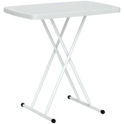 Outsunny Folding Coffee Table, Height Adjustable Picnic Table, White - thumbnail 2
