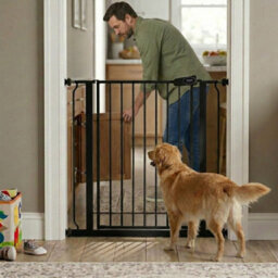 Safetots Extra Tall Narrow Metal Safety Gate Pressure Fit, 68.5Cm - 75Cm, Matt Black, 104Cm In Height, Extra Tall Baby Gate - thumbnail 8