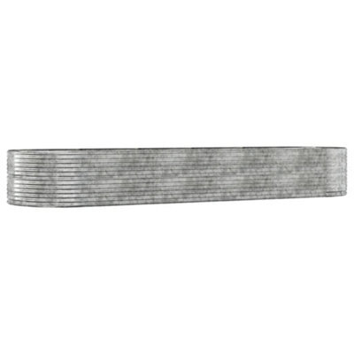Berkfield Durable Garden Planter Silver 447X140X68 Cm Powder-Coated Steel - image 1
