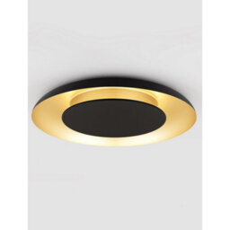 Luminosa Lighting Luminosa Epos 60Cm Decorative Flush Ceiling Light Sandy Black, Brushed Gold Triac Dimmable Led 38W 2200Lm 2700-3000-4000K Cct - thumbnail 4