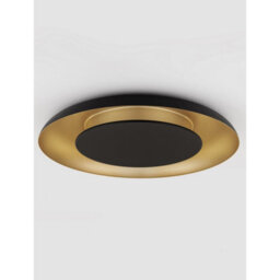 Luminosa Lighting Luminosa Epos 60Cm Decorative Flush Ceiling Light Sandy Black, Brushed Gold Triac Dimmable Led 38W 2200Lm 2700-3000-4000K Cct - thumbnail 3