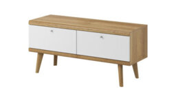 Abakus Direct Prime Tv Stand 107Cm In White And Oak - thumbnail 1