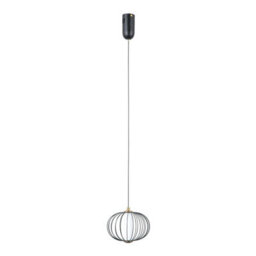Luminosa Lighting Luminosa Rabel Wire Frame Pendant Ceiling Light Matt Black 3000K Warm White