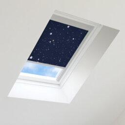 Bloc Blinds Night Sky Blackout Blind For Velux Roof Window Size  U04, Silver Frames