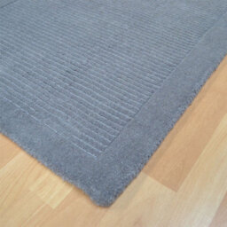 Grey Wool Handmade Plain Easy To Clean Rug For Bedroom Dining Room Living Room Rug-68 X 240Cm (Runner) - thumbnail 3