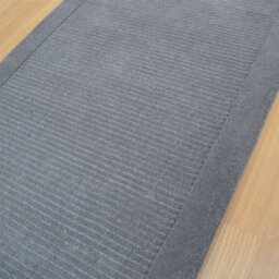 Grey Wool Handmade Plain Easy To Clean Rug For Bedroom Dining Room Living Room Rug-68 X 240Cm (Runner) - thumbnail 5