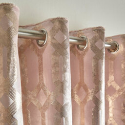 Curtina Darla Light Pink Velvet Pair Of Eyelet Curtains - thumbnail 3