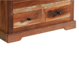 Wyld Haus Seattle Reclaimed Wood Large Bookcase With 4 Shelves And 2 Drawers - thumbnail 4