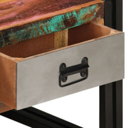 Berkfield Industrial Coffee Table With 3 Drawers Solid Reclaimed Wood 100X50X35 Cm - thumbnail 7