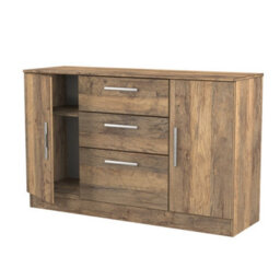 Trent 2 Door 3 Drawer Sideboard In Vintage Oak (Ready Assembled) - thumbnail 6