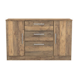 Trent 2 Door 3 Drawer Sideboard In Vintage Oak (Ready Assembled) - thumbnail 1