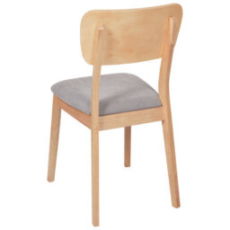 Beliani Set Of 2 Dining Chairs Minier Wood Light Brown/ Grey - thumbnail 5