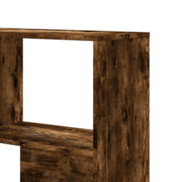 Berkfield Corner Bookcase 4-Tier Smoked Oak 85X85X140 Cm Engineered Wood - thumbnail 8