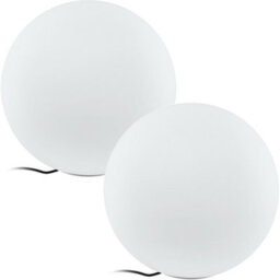 2 Pack Ip65 Waterproof Outdoor Garden Globe Lights - Modern White Ball Design - thumbnail 1